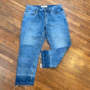 GAP Jeans, Vintage straight leg jeans, unique patch style Size 31